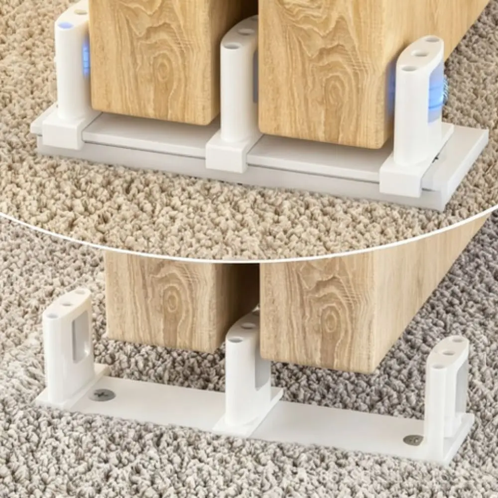 Sliding Closet Door Floor Guide Adjustable Track System Three Wheel Bottom Roller Stabilizer Smooth Movement Furniture Repair