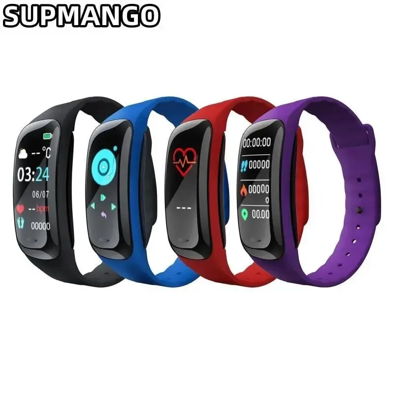 C1 Smart Watches Waterproof Fitness Tracker Realtime Monitoring Multifunctional Sports Bracelet For Android IOS Unisex