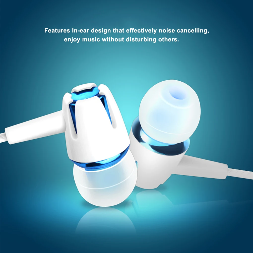 Wired Earphone In Ear Noise Reduction Smartphone Headphone with 3 5mm Jack