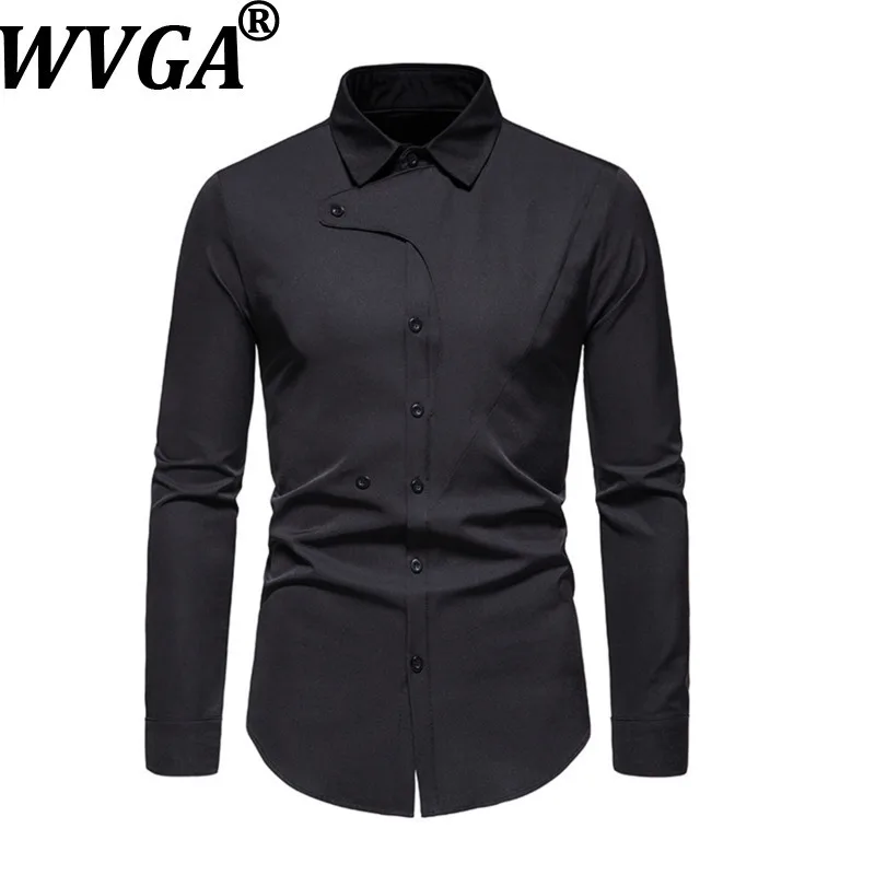 

WVGA Spring Autumn New Man Tide Slim Fit Trendy Personality Long Sleeve Shirt Niche Chic Casual Versatile Jacket Tops Ins W14983