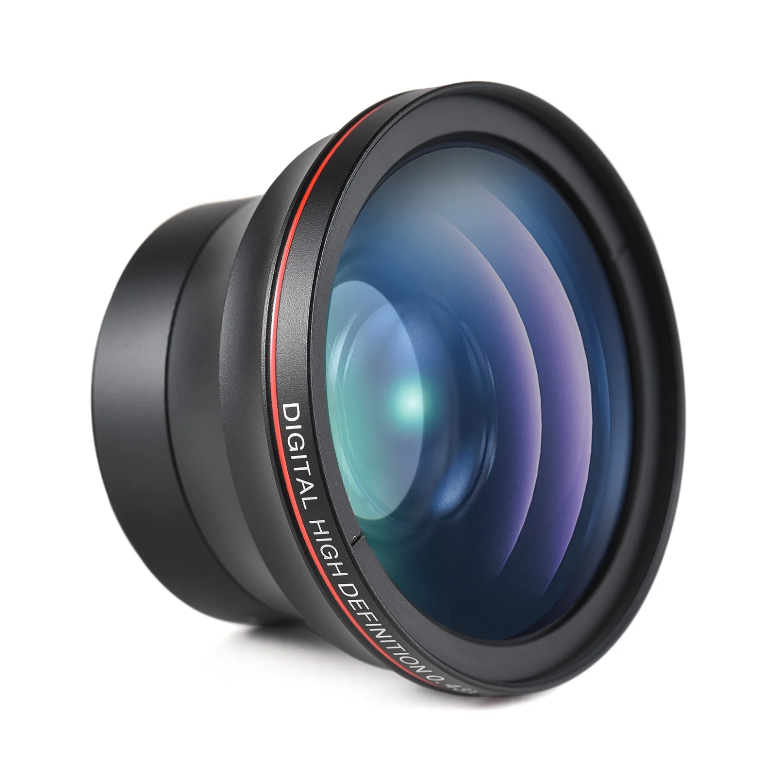 58-mm-Kameraobjektiv-Set mit 0,43-fach Weitwinkelobjektiv + Makroobjektiv aus Aluminiumlegierung, DSLR-Kameraobjektiv-Ersatz für Canon EOS 70D/77D