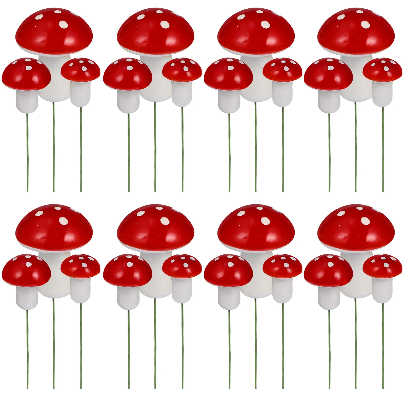 

30 pcs Cake Decorations Mushroom Toppers Foam Cupcake Picks For Birthday Party Dessert Ornament Set Theme