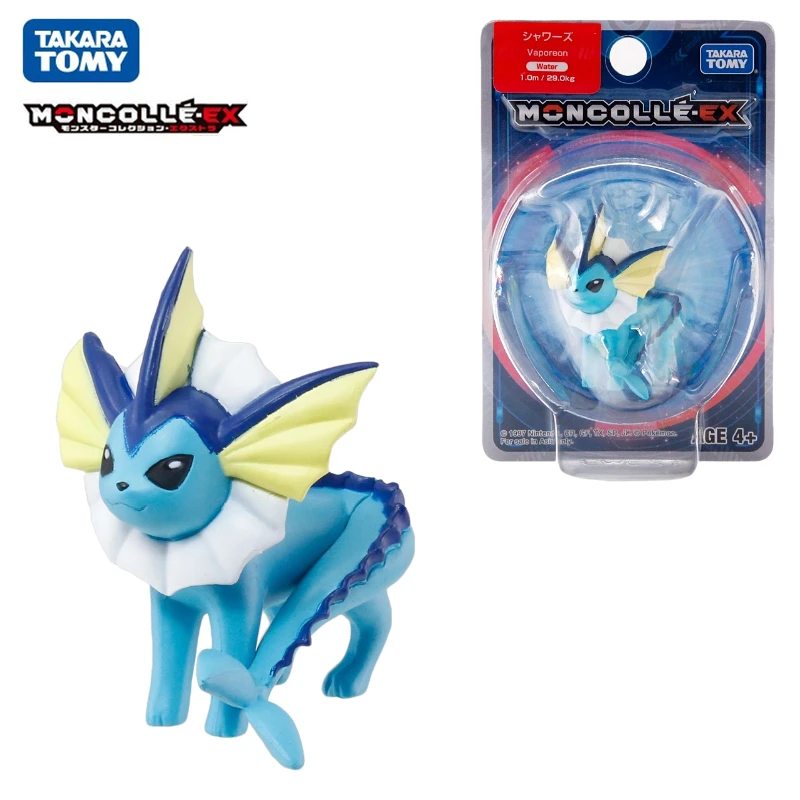 Free Shipping Items Genuine Tomy Pokemon EX Asia-59 Vaporeon Kawaii Anime Figure Model Action Figures Toys for Kids Gifts 599340