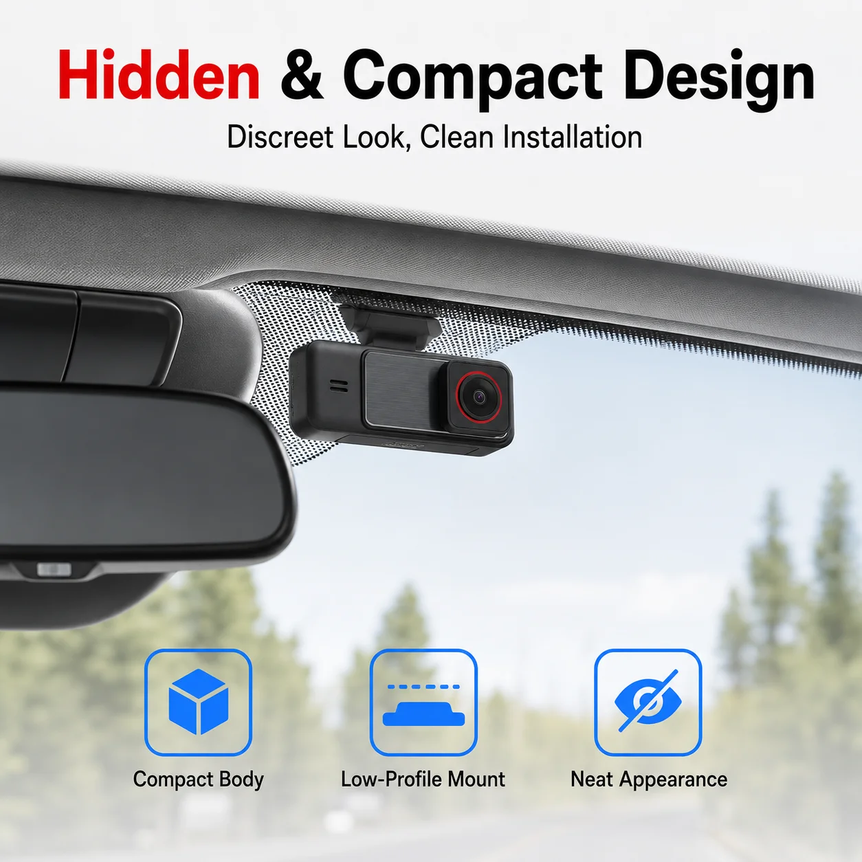 XFY X3 For Sony Dashcam Front and Rear 4K+2K HDR Dual Dashcam STARVIS 2 Night Vision Voice Control Built-in 128G 5.8Ghz WiFi