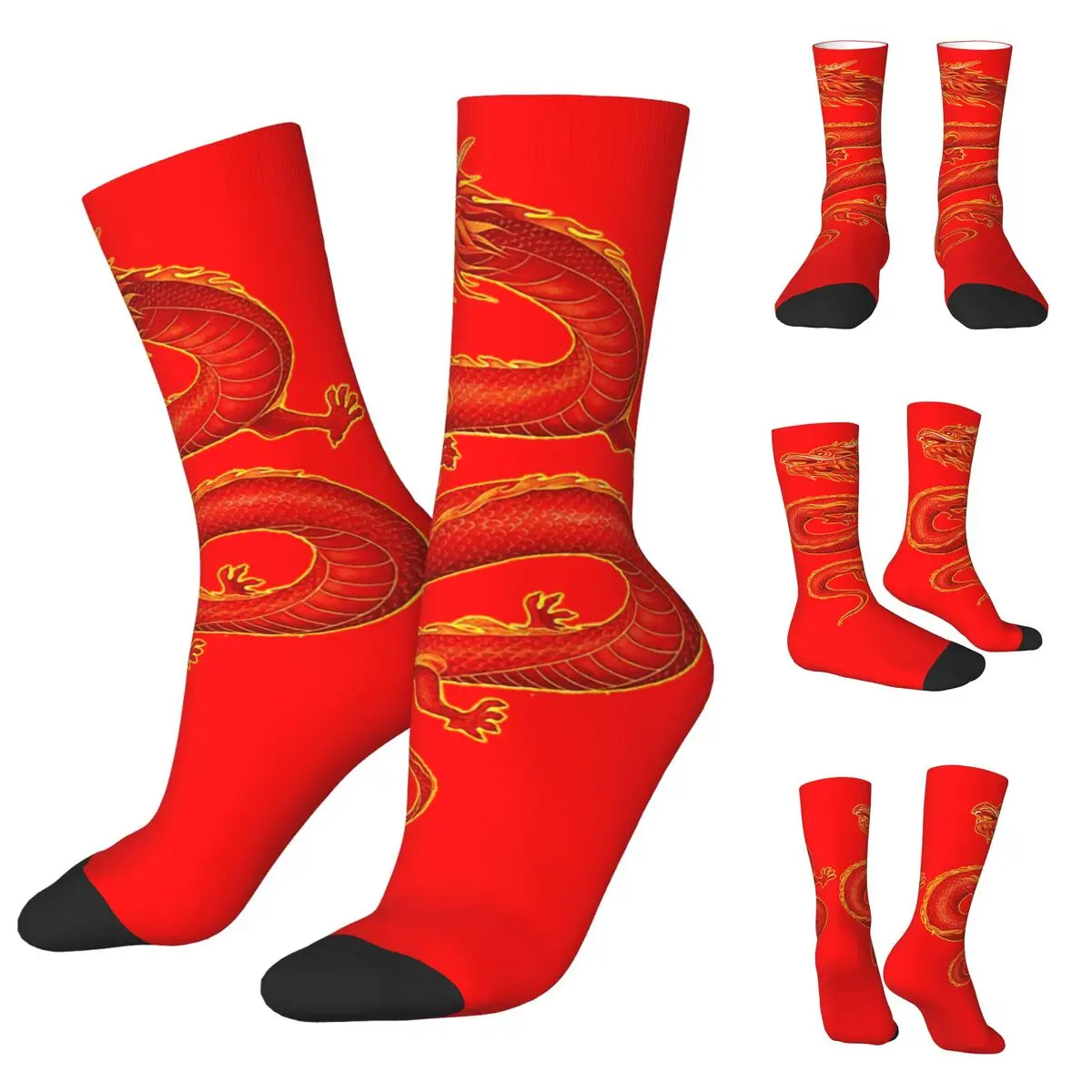 Chinese Dragon Men Women Socks Leisure Beautiful Suitable for all seasons Dressing Gifts