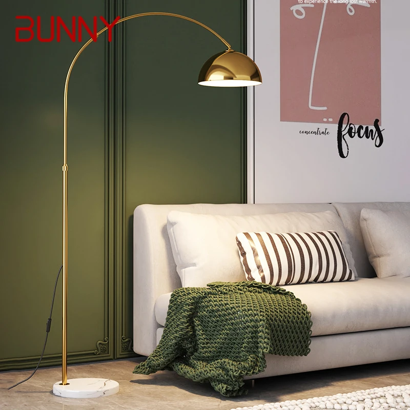 

BUNNY Nordic Fishing Floor Lamp ModernFamily Living Room Bedroom Creative LED Decorative Standing Light