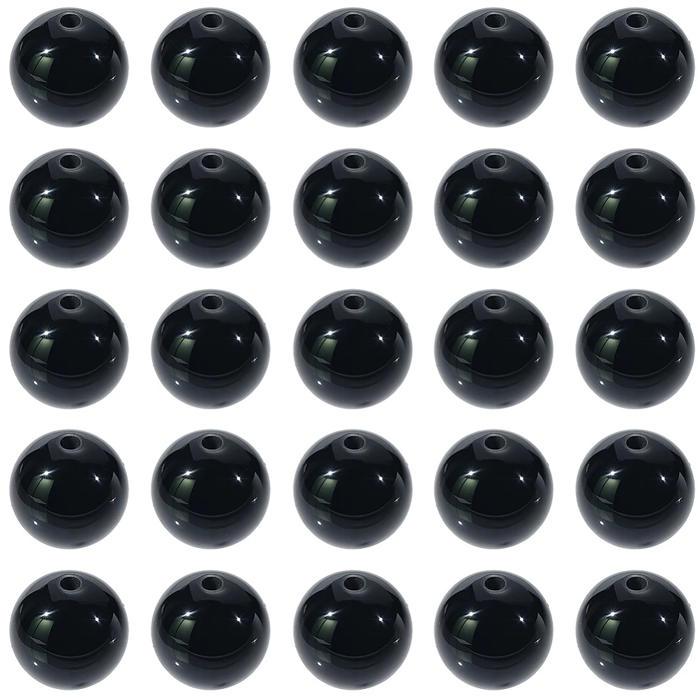 2 Strands 96Pcs 8mm Black Onyx Beads Black Stone Spacer Beads Small Smooth Round Ball Polished Loose Spacers for Jewelry Making