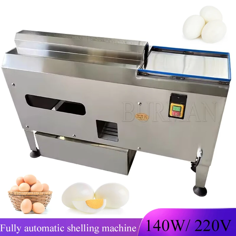 220V Fully Automatic Boiled Eggs Peeler Machine Eggs Peeling Machine Egg Shell Remover Machine