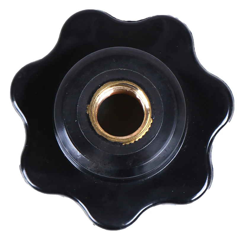 M5 M6 M8 M10 M12 Female Thread Seven Star Shaped Head Clamping Nuts Knob Black Thumb Nuts Clamping Knob Manual Nuts