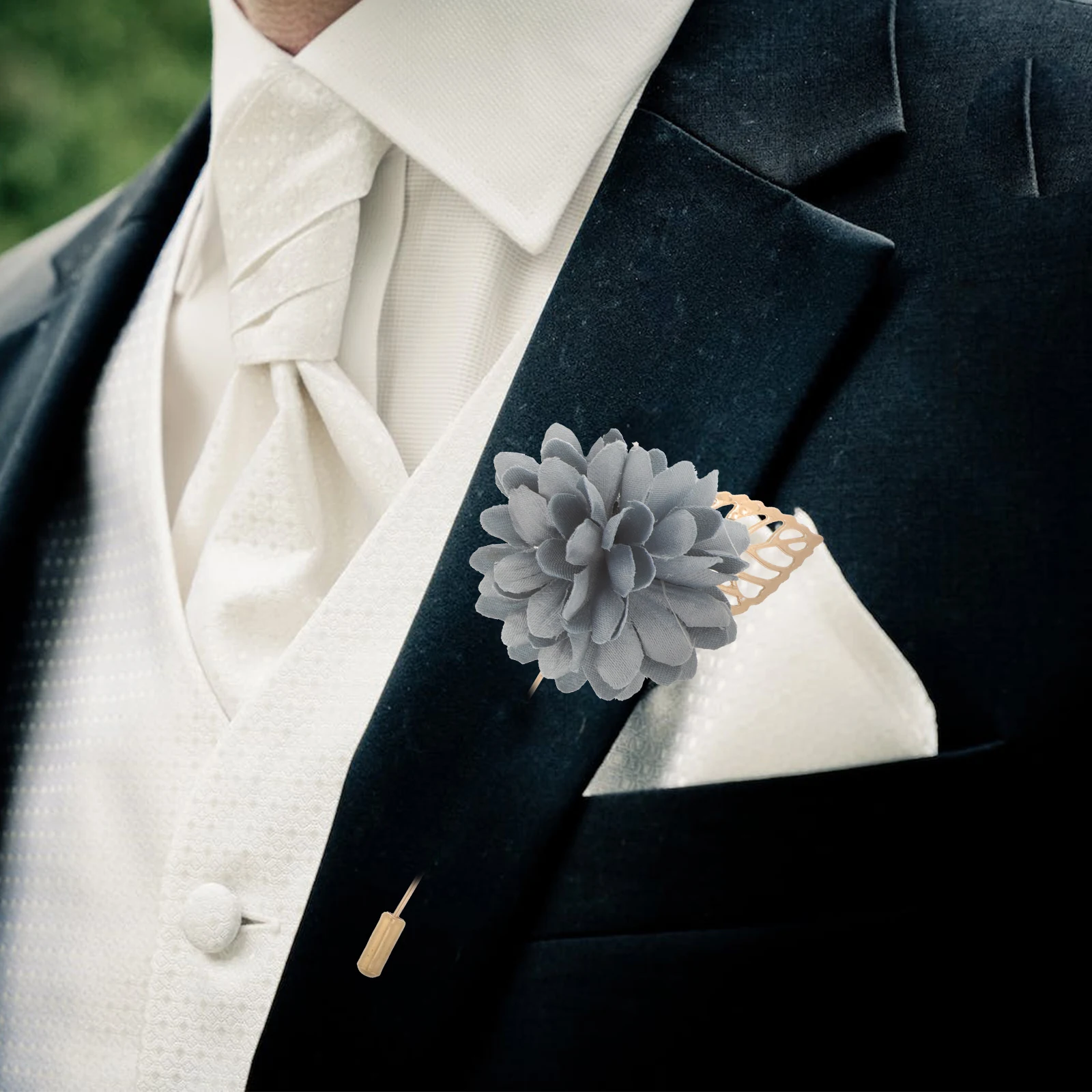 

2 шт., брошь с искусственным цветком, легкая удобная булавка для свадьбы, вечеринки, выпускного вечера, банкета, аксессуары с лацканами для мужчин и женщин