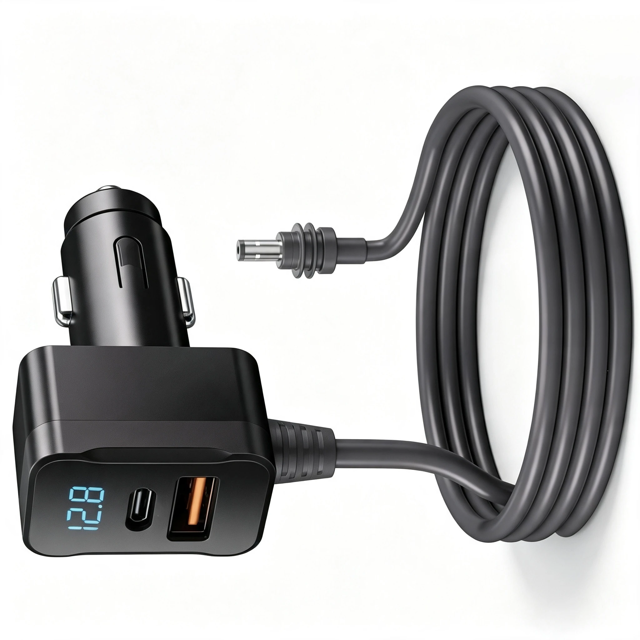 Car Charger With DC Connector For Starlink For Mini In Cars Trucks For RVs Boats 3 Meters Cable Digital Display Power Supply