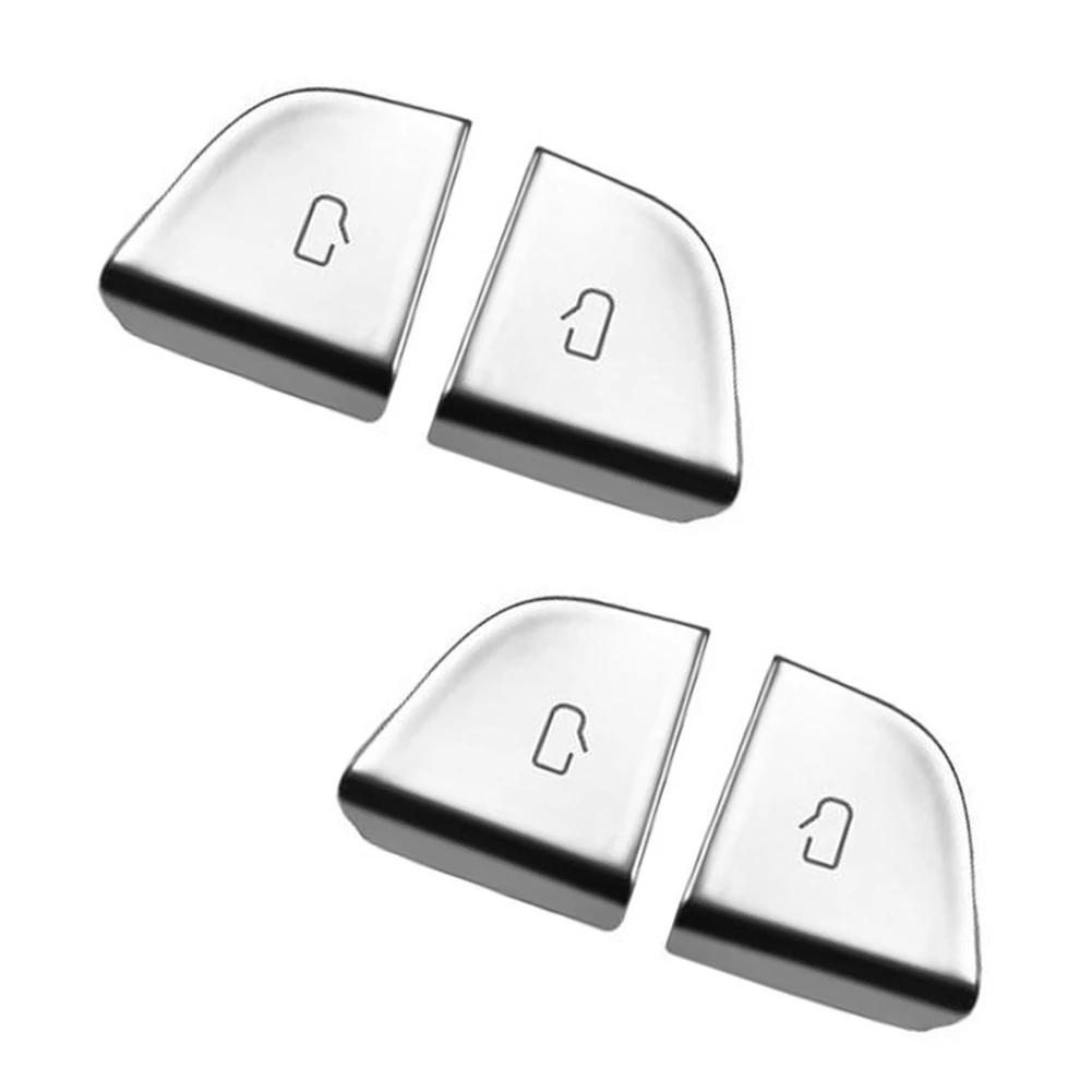 Door Switch Button Trim Cover For Tesla For Model Y For Juniper 2025 2026 For Model 3 2024 ABS Silver Door Lock Open Button Prot