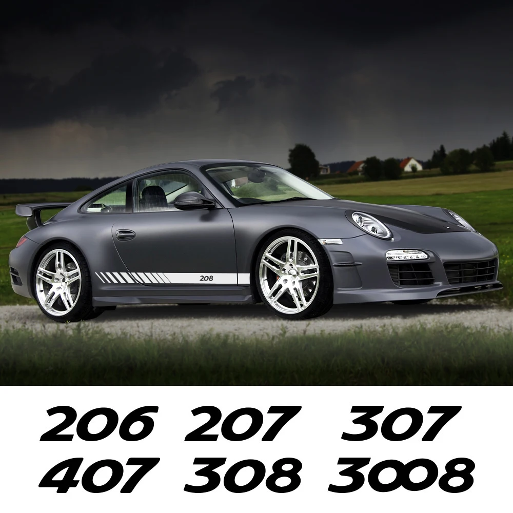 For Peugeot 307 308 RCZ 206 Rifter 407 208 207 3008 108 Car Body kid Side Decorative Stickers Auto Exterior Styling Accessories