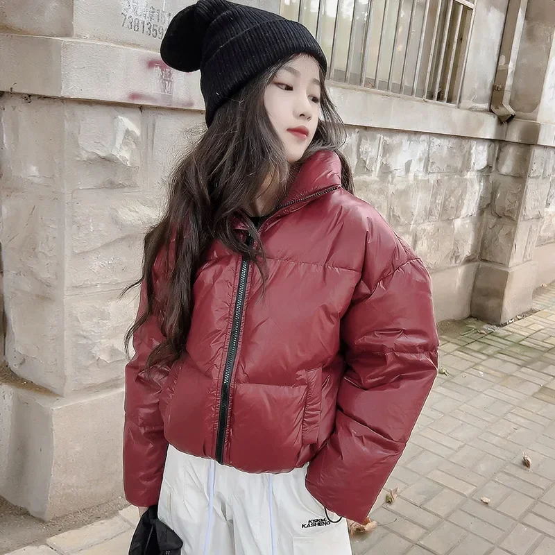 White Duck Down Jacket for Girls Thick Warm Short Outerwear Fashion All-match Kids Parkas 12 13 14 Years Teenage Children Tops