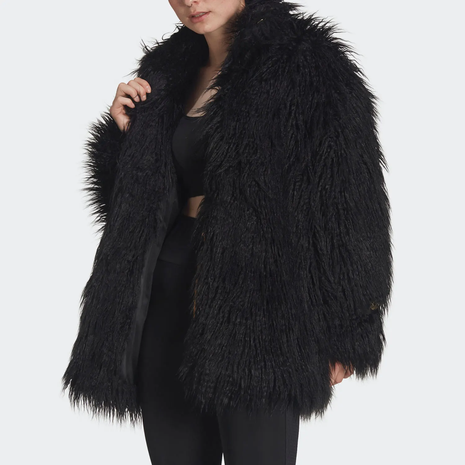 

Adidas genuine Trefoil FUR JACKET Women's Faux Fur Jacket HG6678