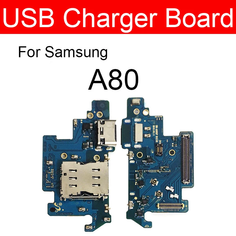 

Зарядная док-станция с разъемом USB для Samsung Galaxy A80 SM-A805FD A805FD, usb-разъем для зарядного устройства, Сменные запасные части