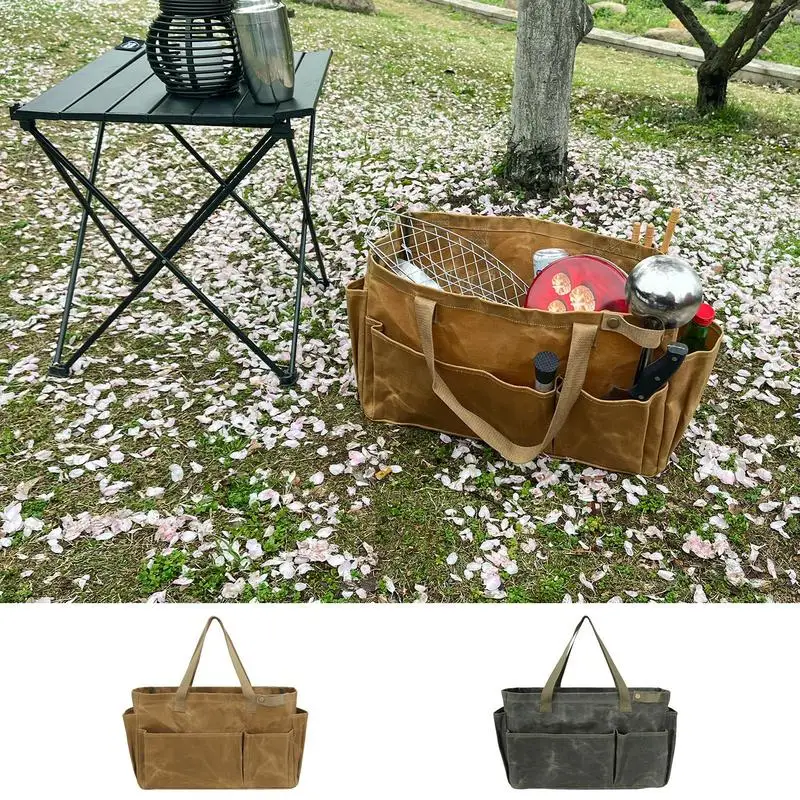 Camping Gear Storage Bag Cookware Carrier Multi Purpose Utility Tote Bag for Picnics Equipment Organizing Indoor Outdoor Hiking