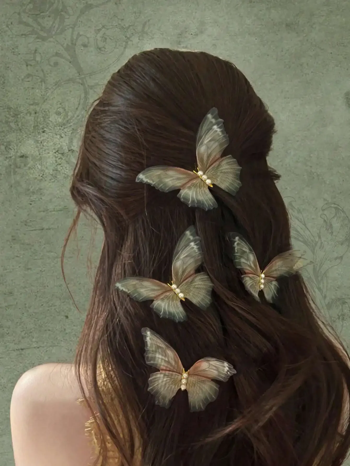 

Set Of 4 Retro Butterfly Hair Clips For Women Barrettes Hair Claws