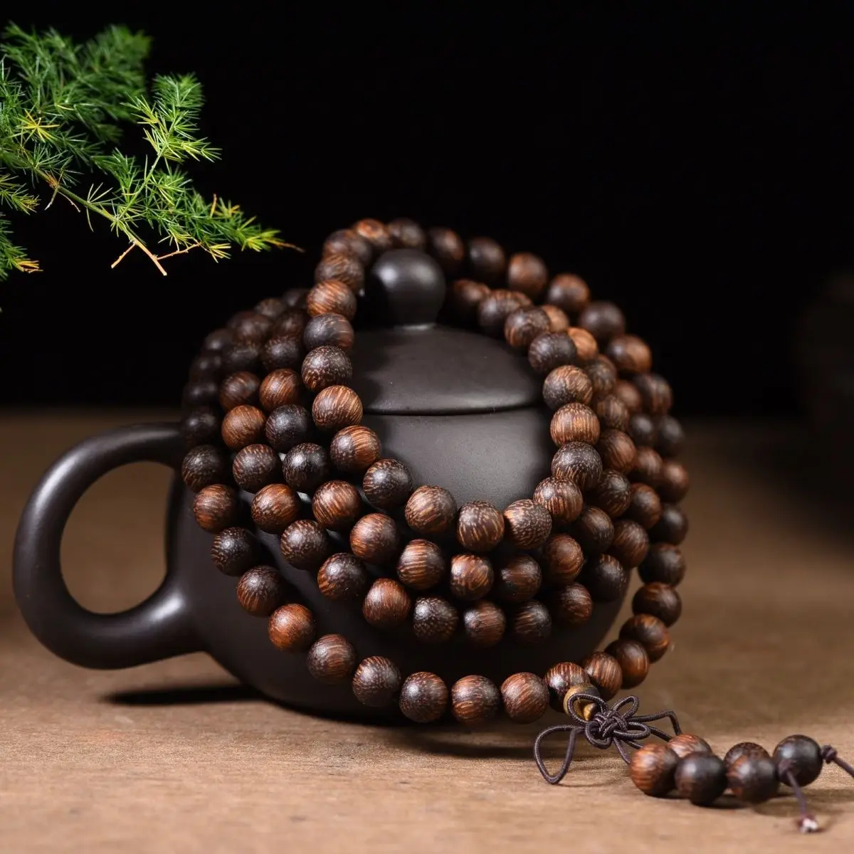 

Pure Natural Vietnam Nha Trang Agarwood Bracelet with Type Old Materials Eaglewood Men and Women's Prayer Beads Prayer Necklace