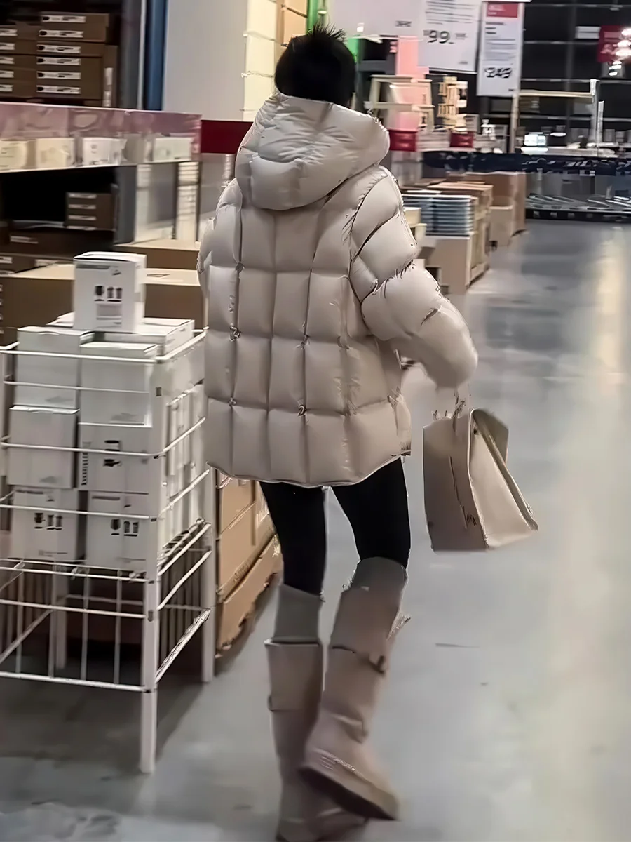 여성용 패딩 재킷 후드 브레드 슬레 코트 베이지 겨울 신상 출퇴근용 슬레 레귤러 슬레 롱 지퍼