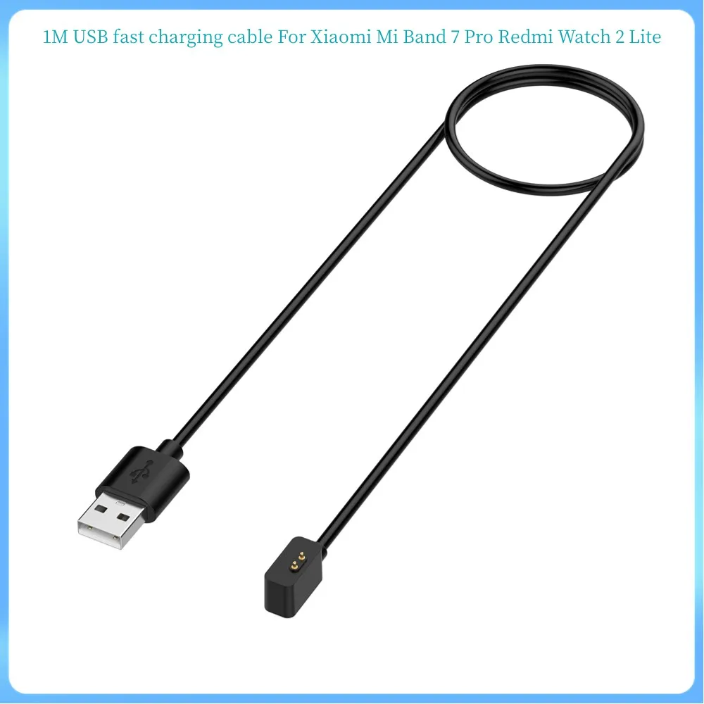 5pcs/lot 1M USB fast charging cable For Xiaomi Mi Band 7 Pro Redmi Watch 2 Lite Horloge 2 Poco Smart Watch Dock Charger Adapter