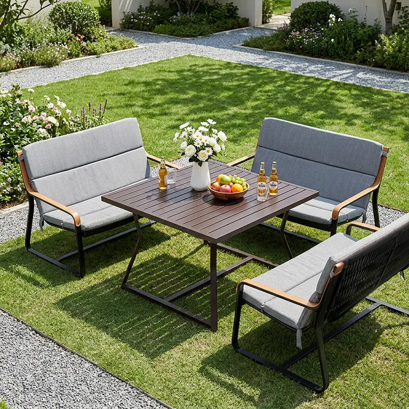 Outdoor leisure sofa villa hotel terrace bed and breakfast Internet celebrity modern simple balcony outdoor table and chair set