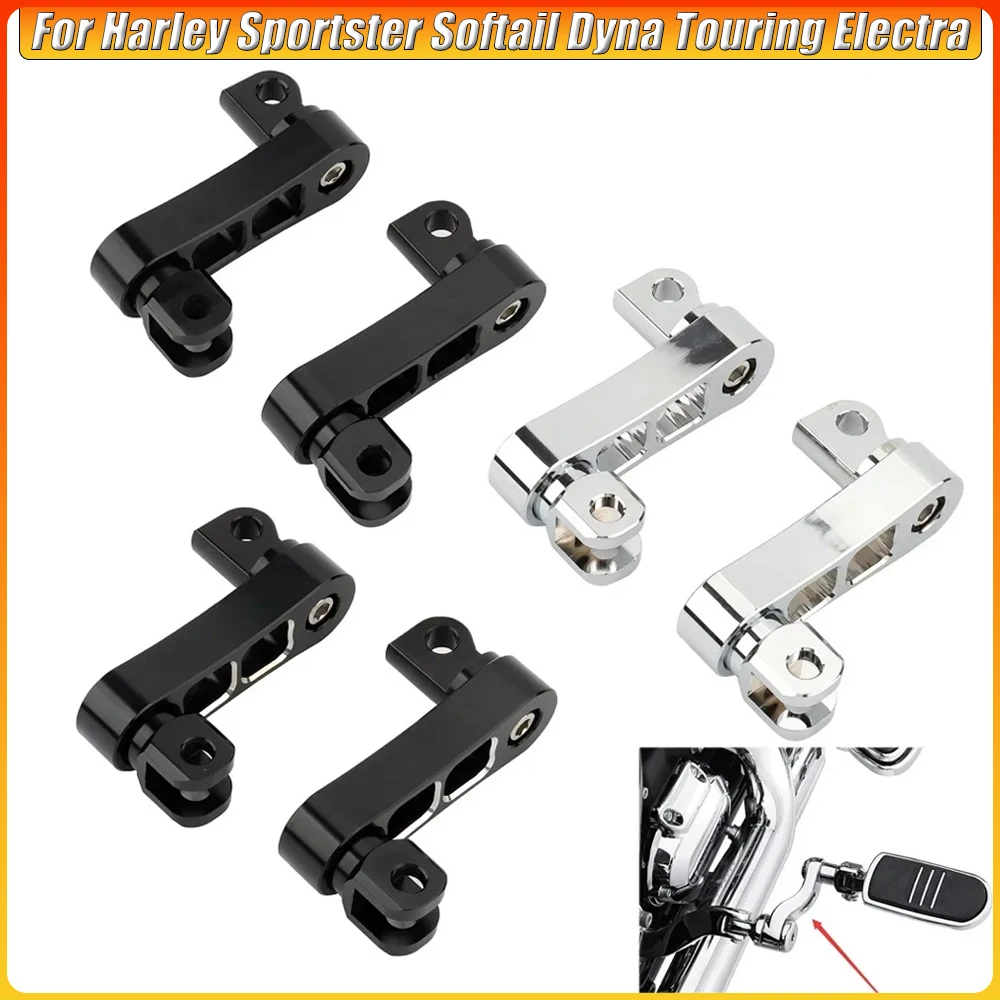 

For Harley Sportster Softail Dyna Touring Electra Motorcycle Universal Adjustable Footpeg Extension Male Mount Support Bracket