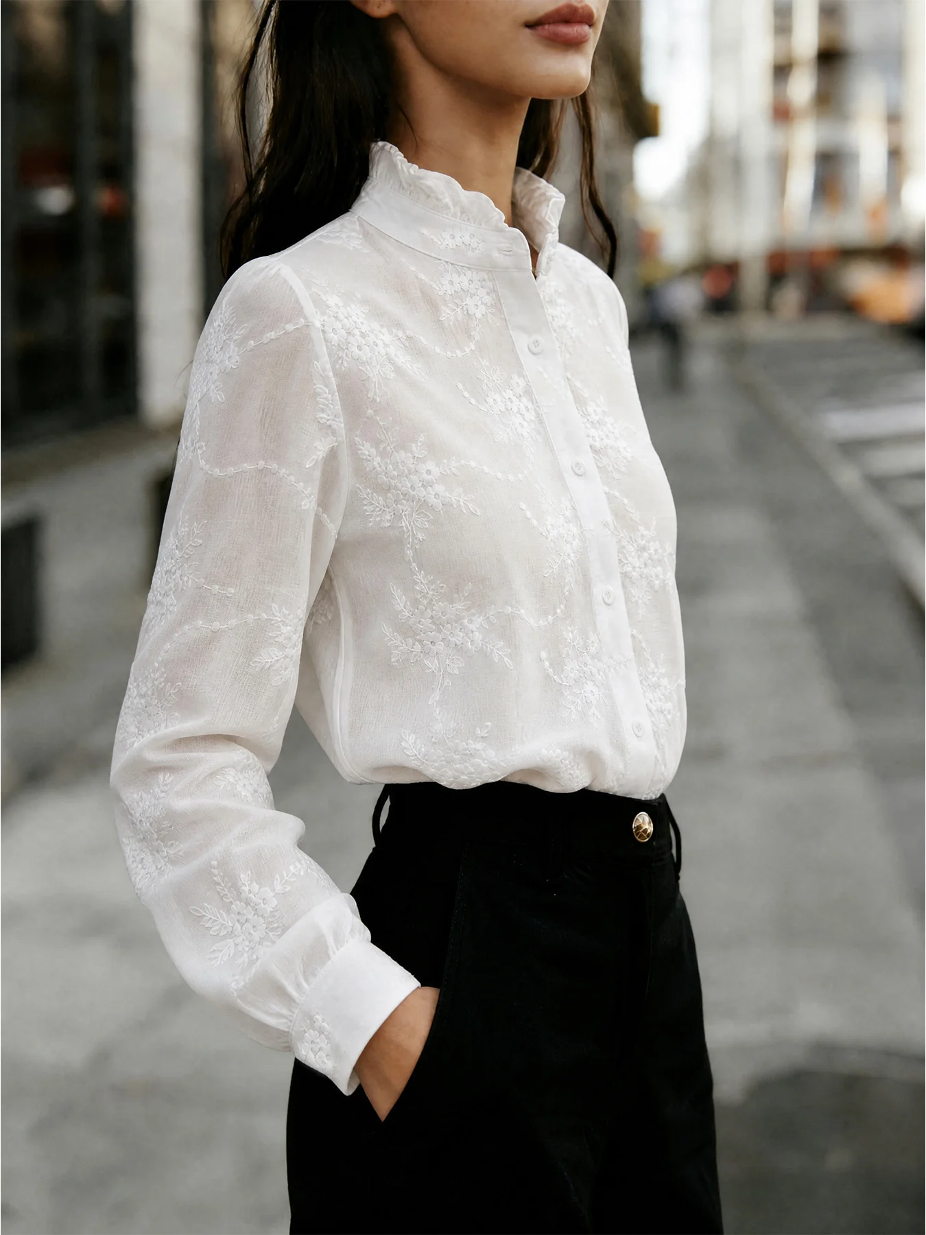Camisa Feminina 100% Algodão c - Embroidery On Shirt avaliação e preço