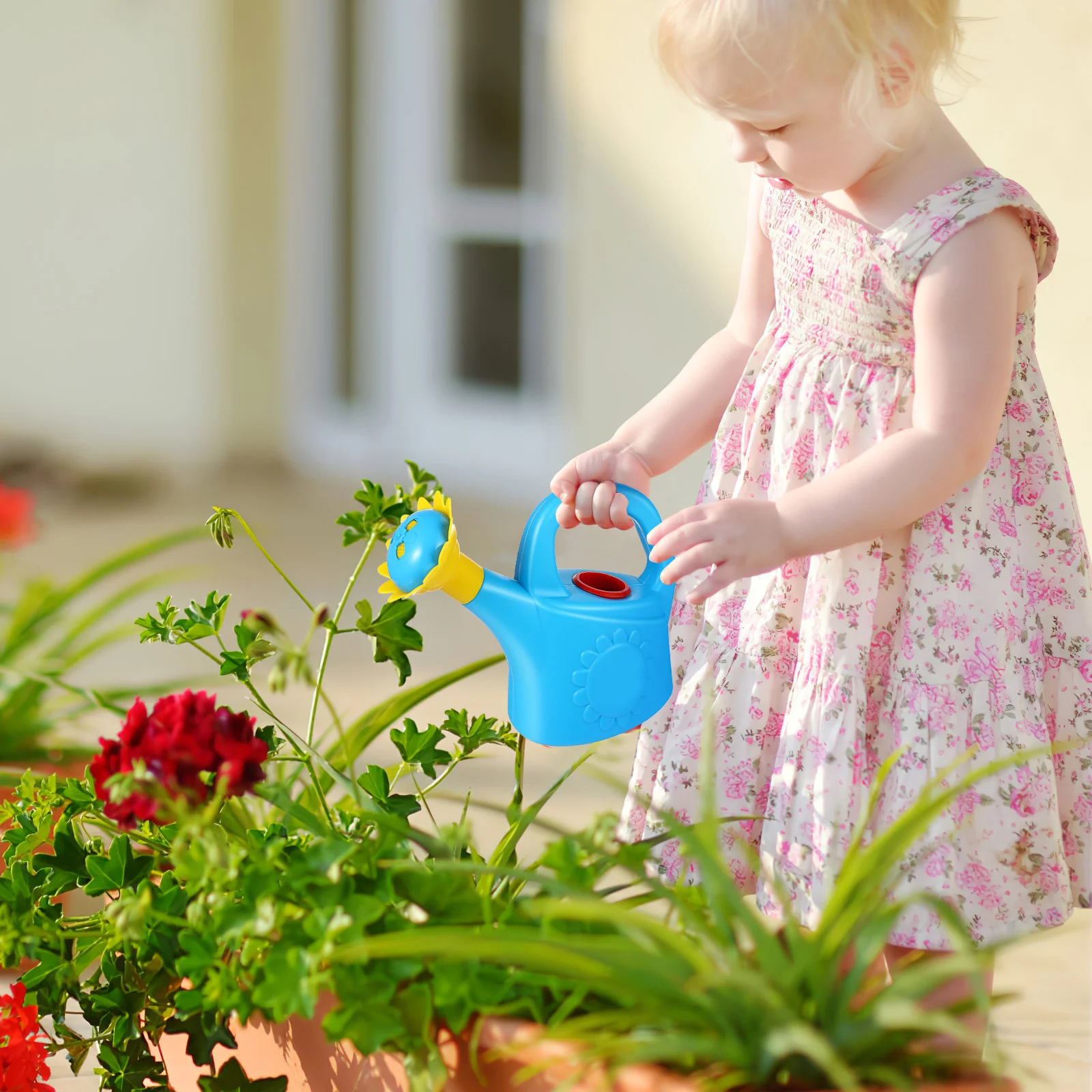 Annaffiatoio in plastica annaffiatoio per pollo attrezzatura da giardino per la casa giocattolo annaffiatoio per annaffiatoio lattine da bagno regalo per ragazza ragazzo