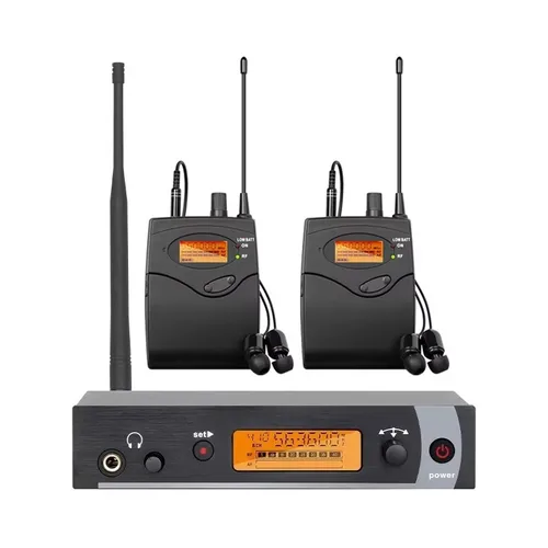 Imagen 1 del producto Monitor inalámbrico para puesta en escena, sistema de banda de retorno de oreja, accesorios de micrófono para escucha en tiempo Real