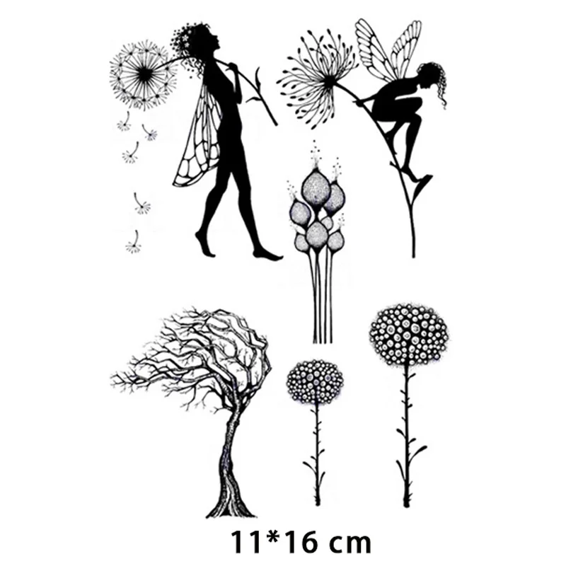 

New Arrivals Trees Fairy Clear Stamps Seal for DIY Scrapbooking Card Rubber Stamp Making Photo Album Handemade Crafts