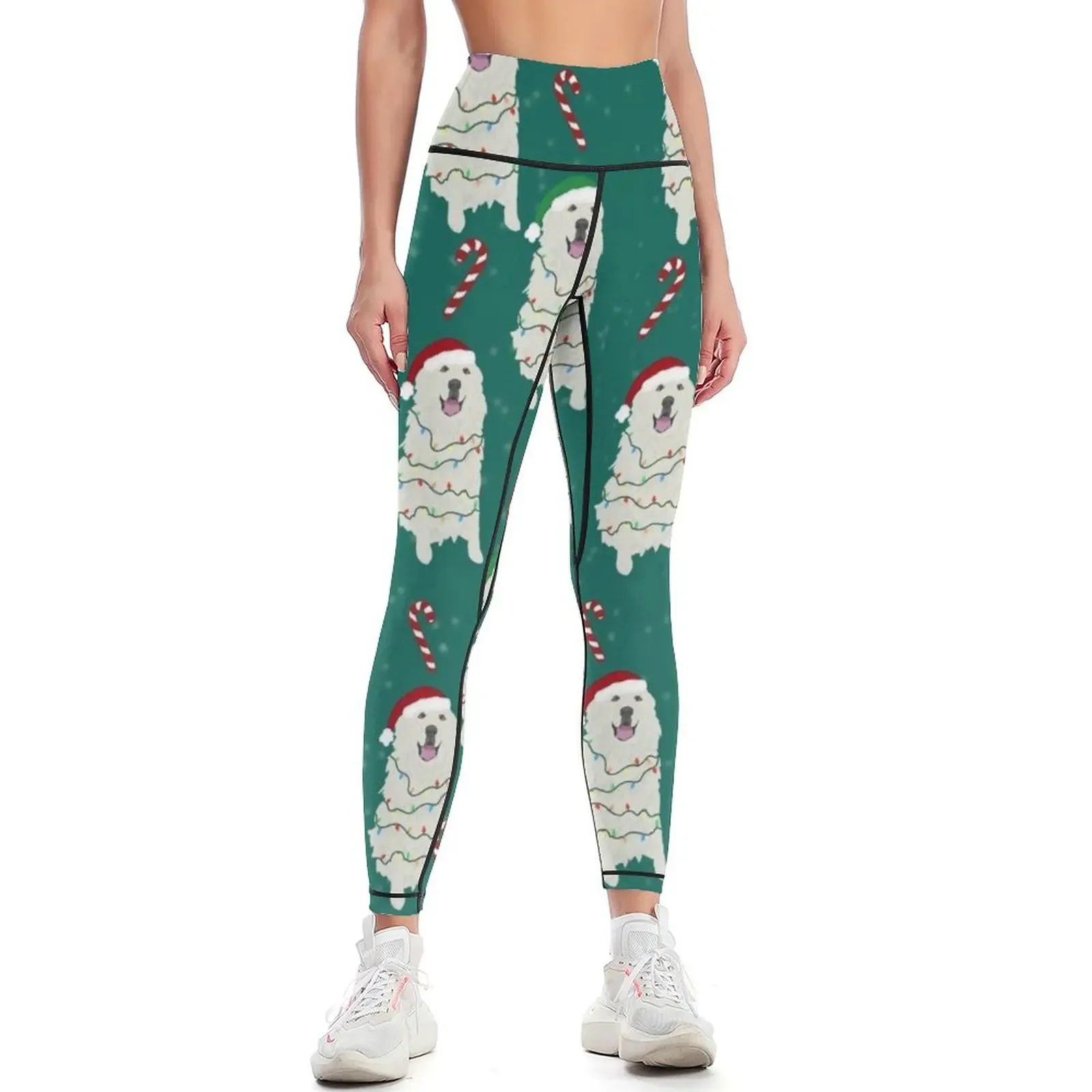 

Christmas Great Pyrenees Pattern Leggings sport pants Sports female Women's sports pants Womens Leggings