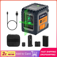 CIGMAN CM-G02A 2 Lines Laser Level Selectable Laser Lines Rechargeable Battery 100 Ft Visibility Rotatable 360°