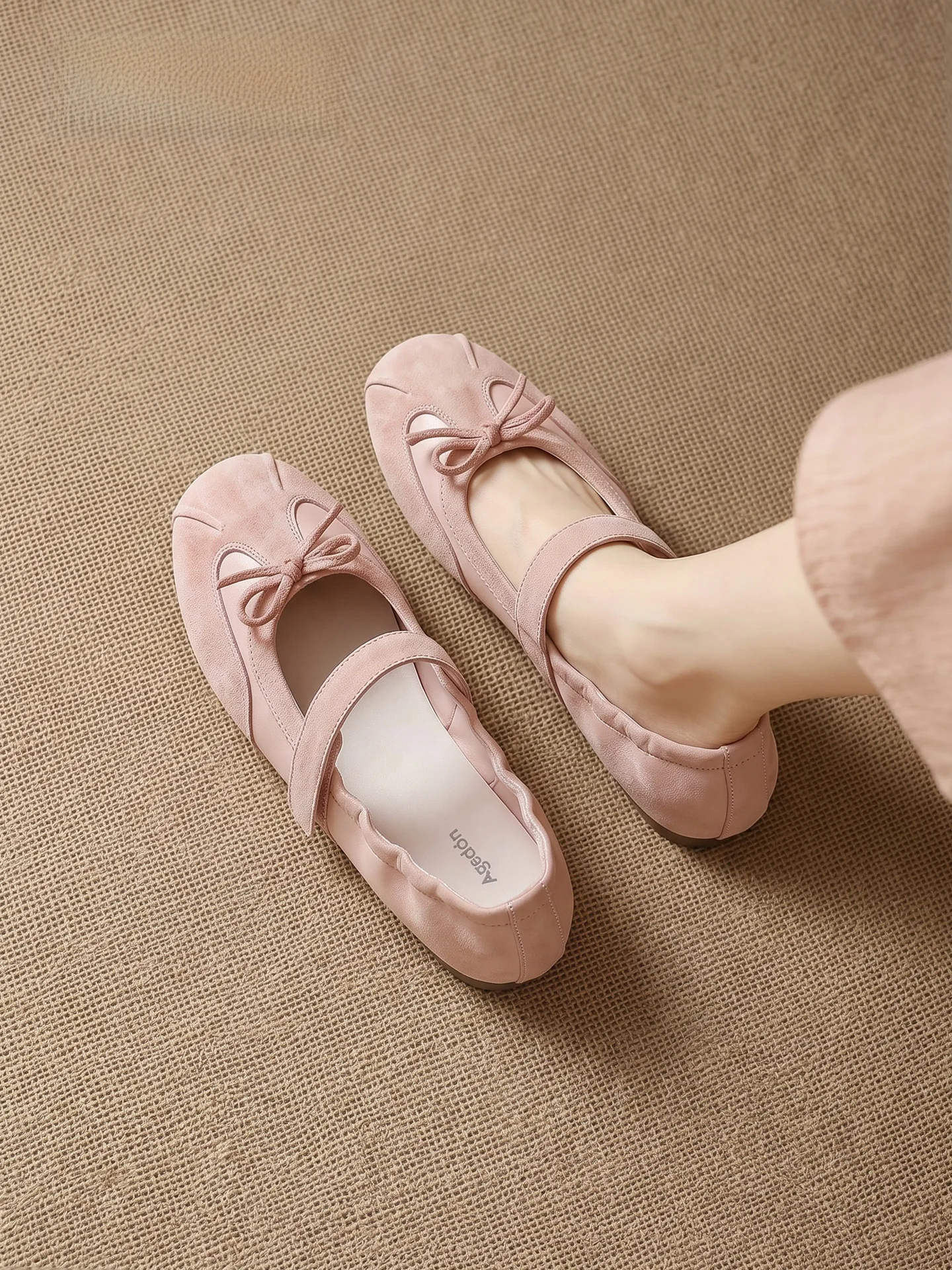 Agsdon Mary Janes Ballet Flat Women's Shoes Breathable Casual Fashion Summer New Style  Air Sport Leisure Sneakers