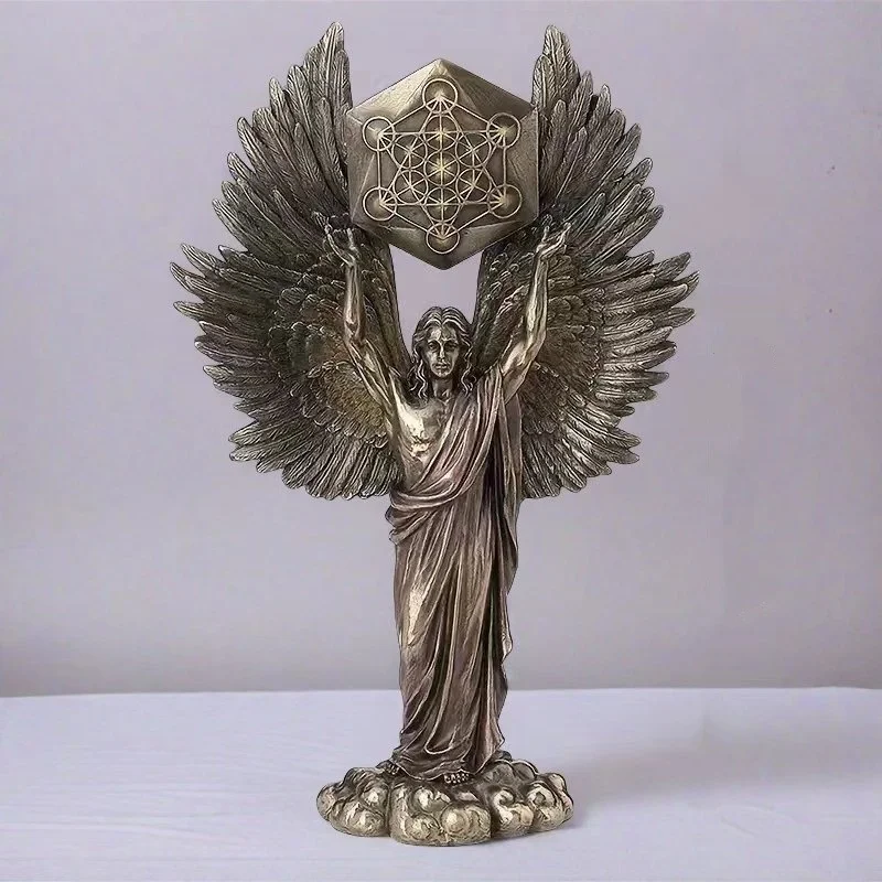 

Vintage handmade carved figure sculptures angel wings Statue European style ornaments exquisite gifts