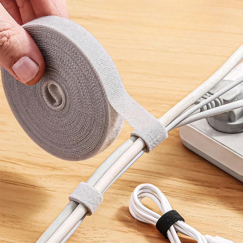1.2cm Wide，1.5m Long Reusable Cable Ties, Strap for Cable Management, Organize Computer/Desk/Charger Wires, Washable