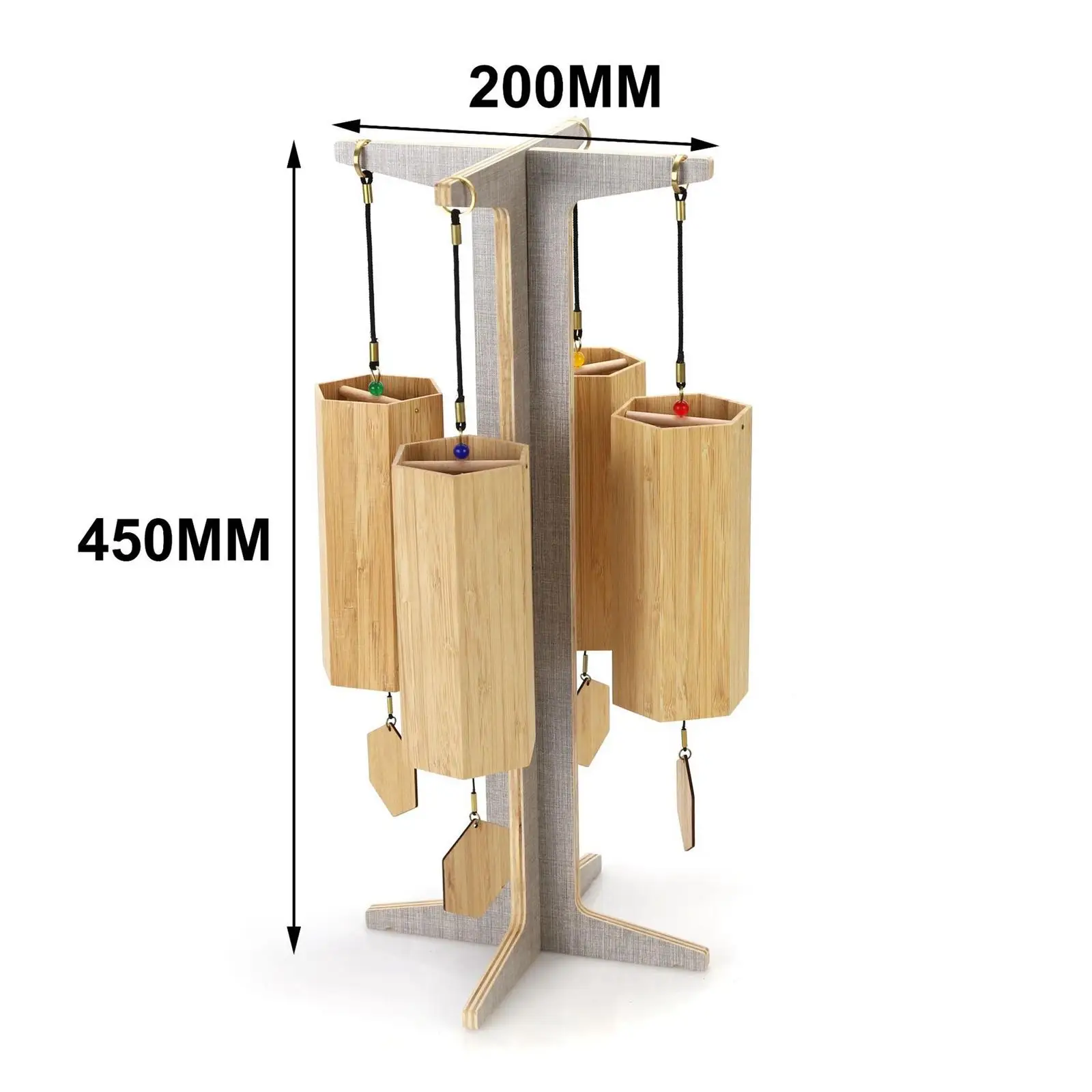 Wind Chime Wood Stand Desktop Assembly Display Multipurpose Gong Stand Tea Room Bedroom Decor Chime Classroom