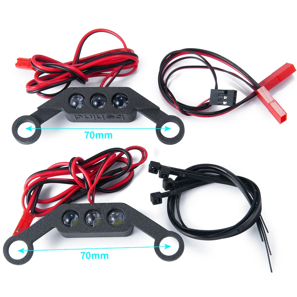 YEAHRUN RC Car LED Lights Front and Rear Spotlight Lamp Bar for 1/10 MAXX WideMAXX Upgrade Parts