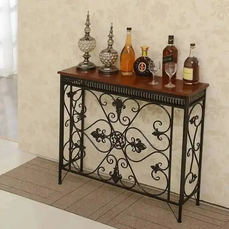 American Porch Narrow Table Entrance European Console Beauty Console Table Rustic Eclectic Table Salon Maison Home Furniture