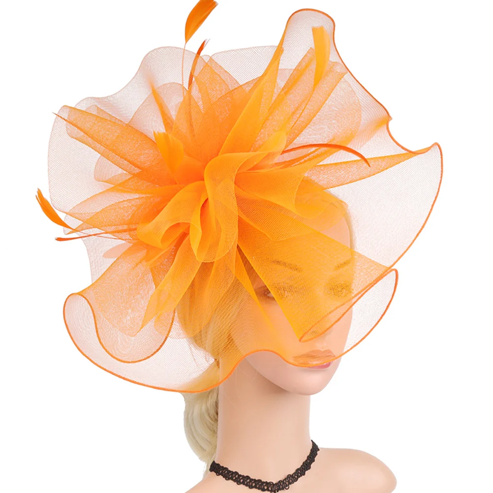 

Mesh Headdress Women Bridal Headwear Fascinator Church Hat Tea Party Accessories Women'S Fascinators Plume Veil Design
