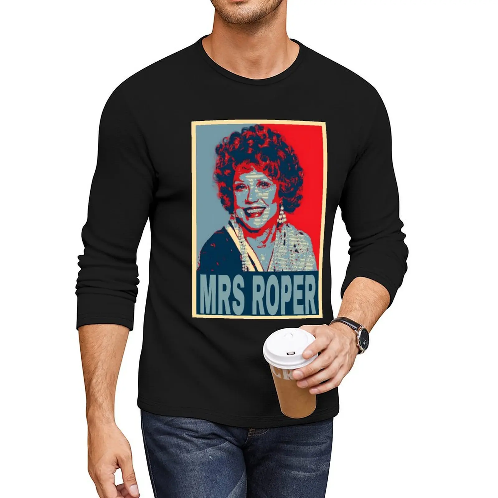 

Mrs Roper Long T-Shirt Oversized t-shirt custom t shirts Anime t-shirt black t shirt fruit of the loom mens t shirts
