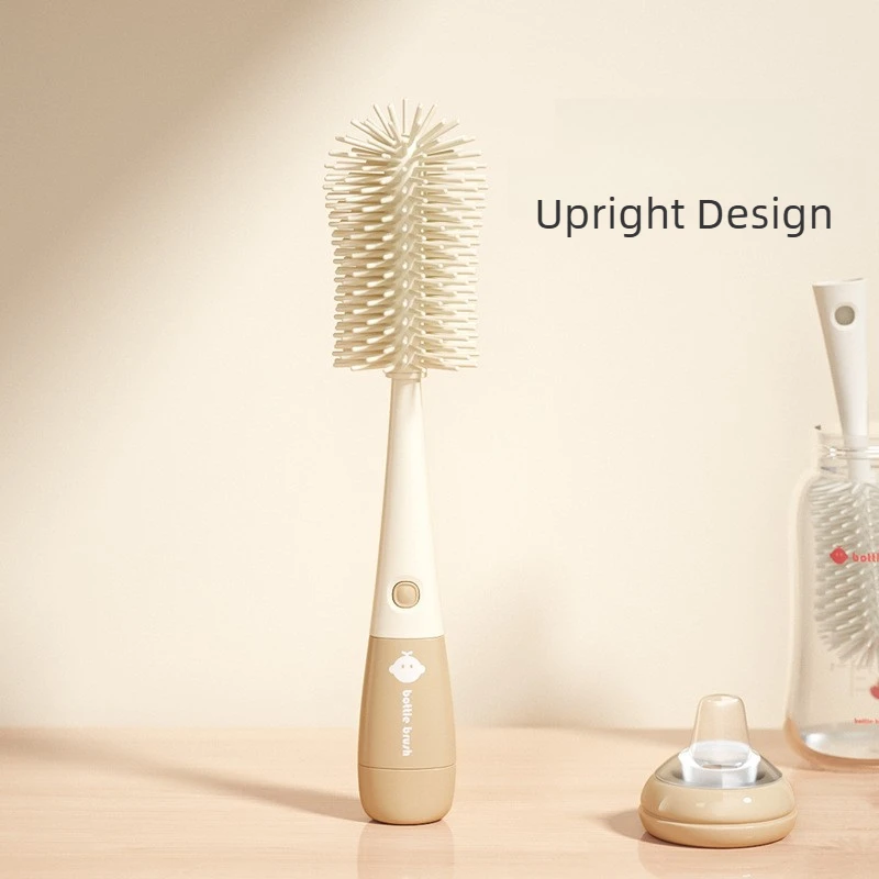 3 in1 Silicone Bottle Brush Kit Multifunctional Detachable Nipple Brush for Baby Bottles, Spouts, Nipples, and Straws