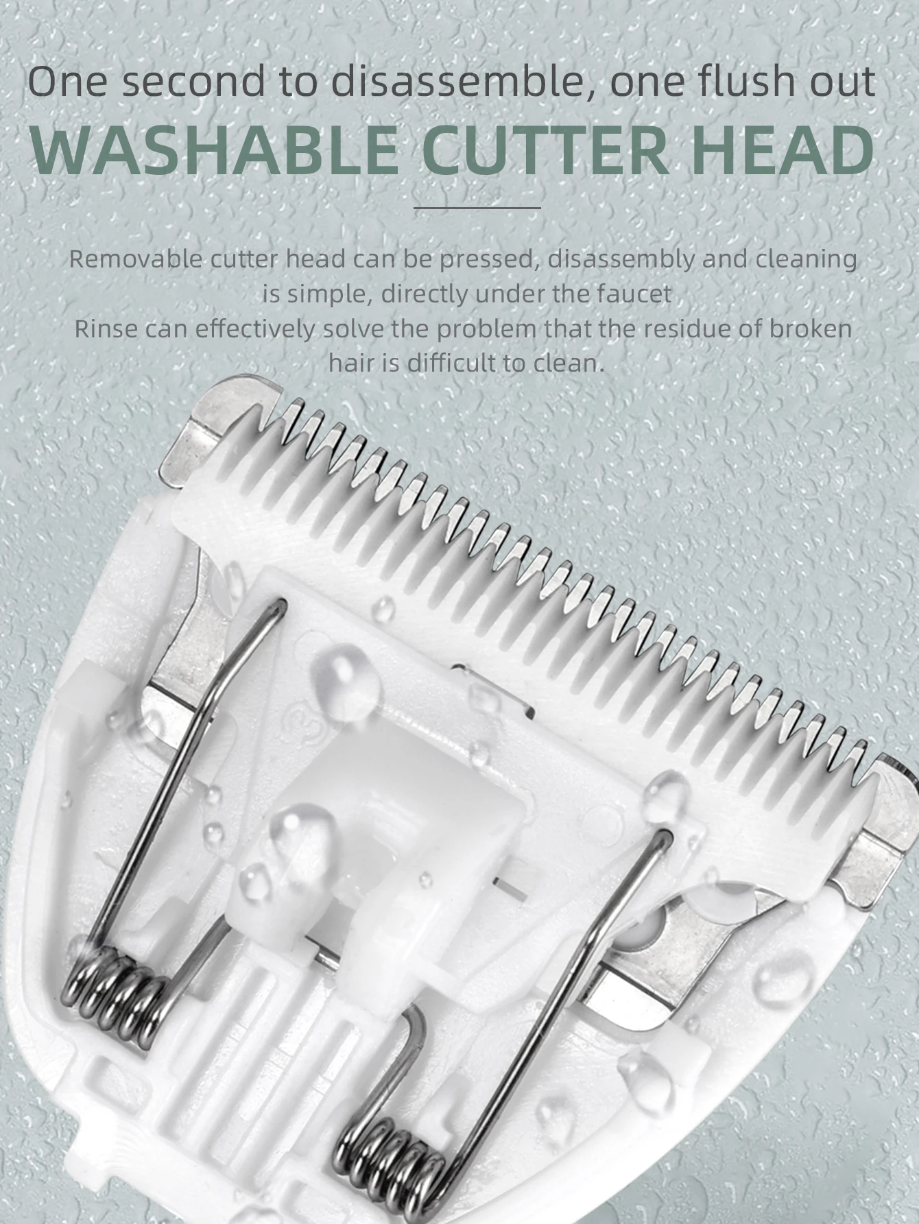 ماكينة قص الشعر الكهربائية للأطفال من Kemei، ماكينة تشذيب شعر آمنة وهادئة للأطفال، مقاومة للماء وقابلة لإعادة الشحن، شفرة سيراميك