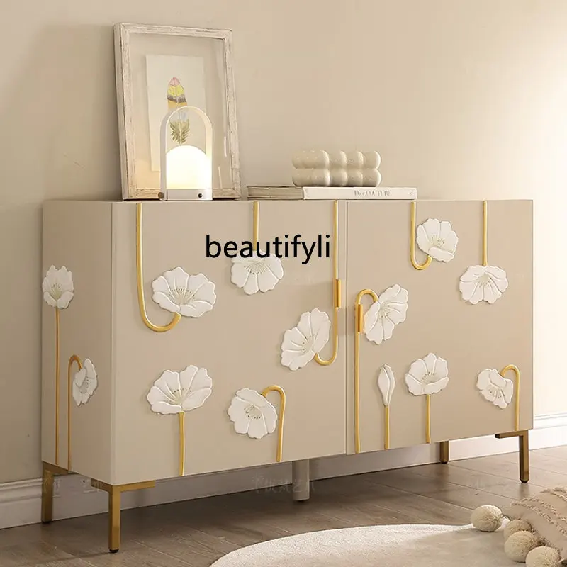 

yj Art Entrance Cabinet Painted Home Creative Chest of Drawers Storage Sideboard Cabinet