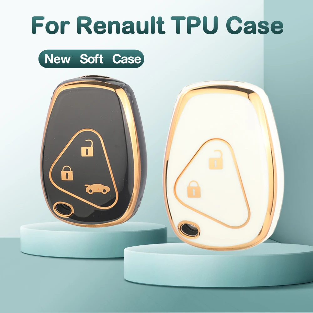 Jingyuqin 2/3 Tasten Weiche TPU Auto Schlüssel Fall Für Renault Clio Trafic Twingo Kangoo Master Modus Dacia Duster Sandero schützen