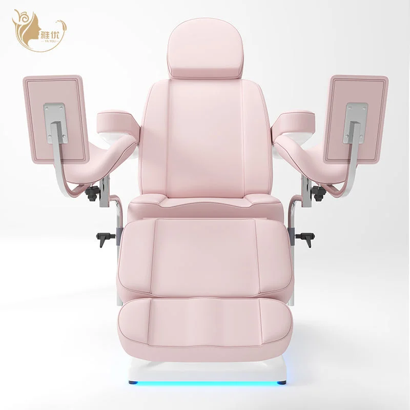 Electric Massage Bed With Metal Frame And Synthetic Leather Upholstery For Professional Salon Spa And Therapy Use