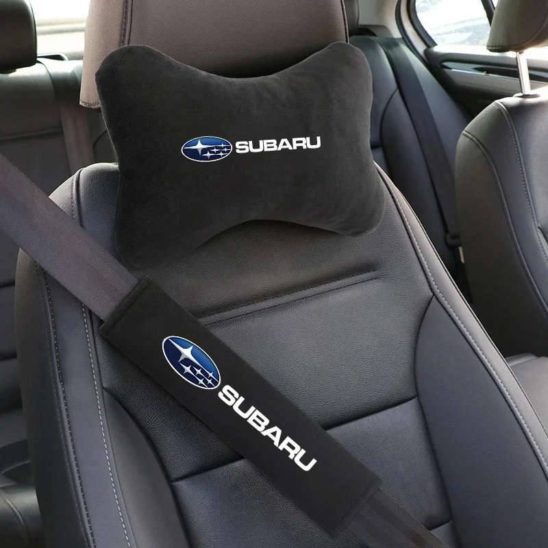 Almohada para el cuello del asiento del coche, cinturón de seguridad para reposacabezas, Protector de almohadilla de seguridad para hombros para Subaru Impreza Forester Tribeca WRX Outback, accesorios