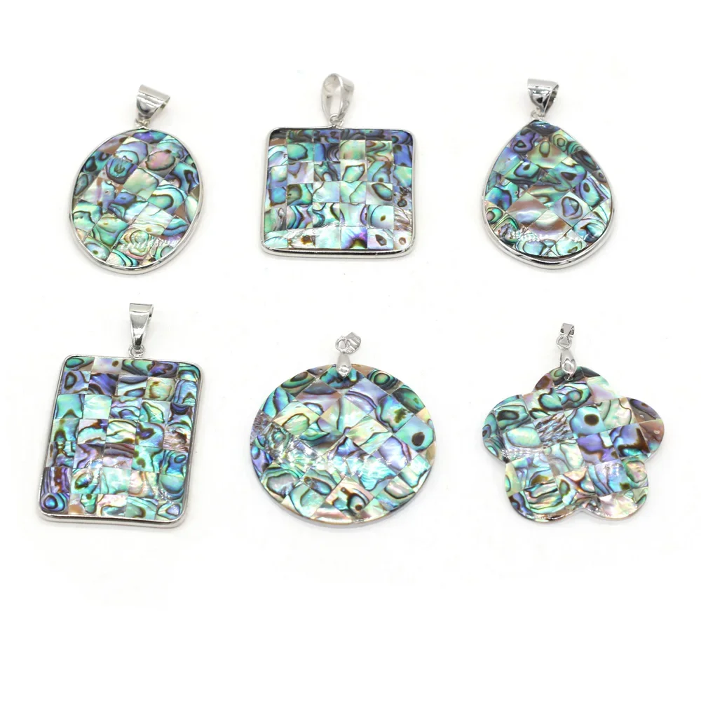 Natural Shell Pendant Cross Shape Mother Of Pearl Abalone Shell Exquisite Charms For Jewelry Making DIY Necklace Accessories