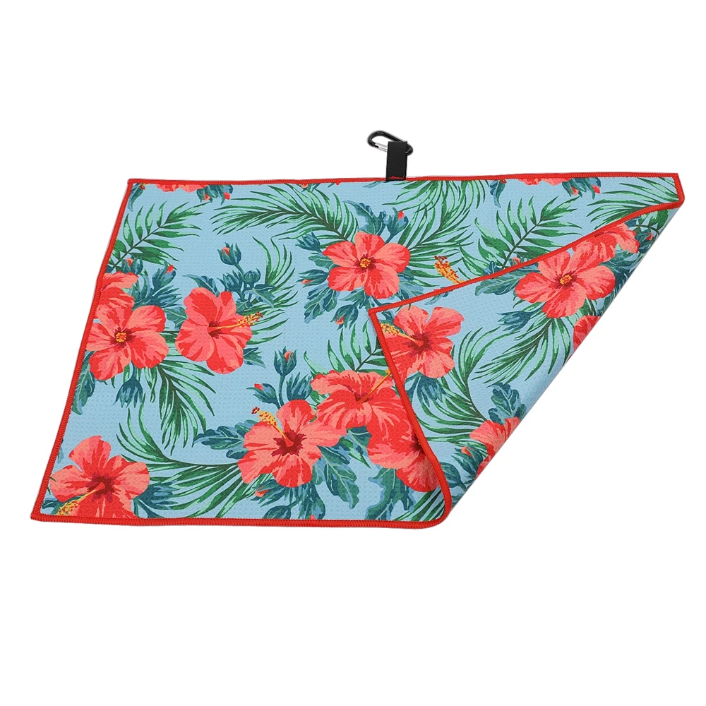 Golf Club Cleaning Tool Microfiber Waffle 2 Sides pattern Full Sublimation two-sided Double-Sided Golf Towel