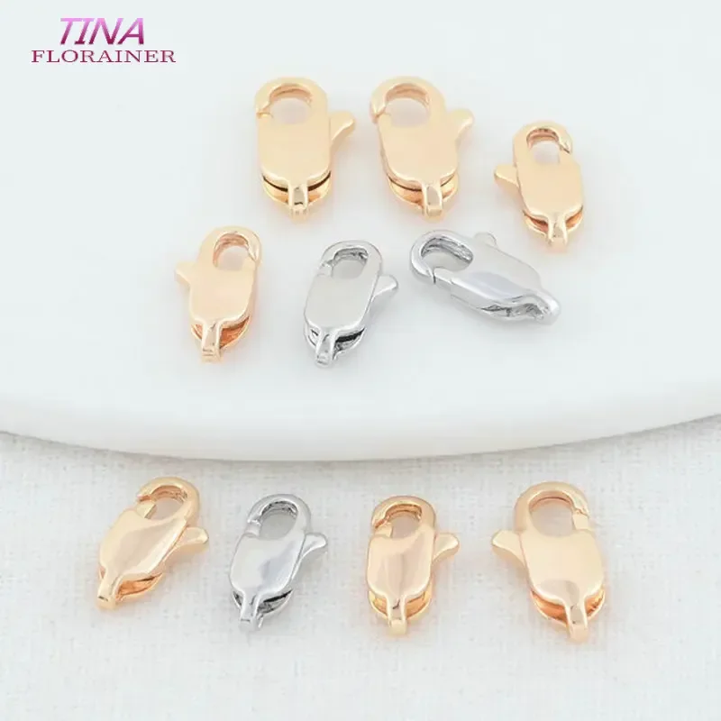 10 sztuk 20 sztuk 10MM 12MM 14K złota kolorowy platerowany Lobster klamrami do tworzenia biżuterii Handmade zestaw do robienia bransoletek zapięcie naszyjnika